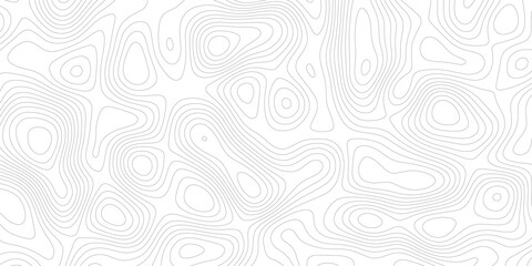 Topographic map contour lines background with abstract geographical terrain elevation pattern and wavy geographic elements vector illustration. © Design House
