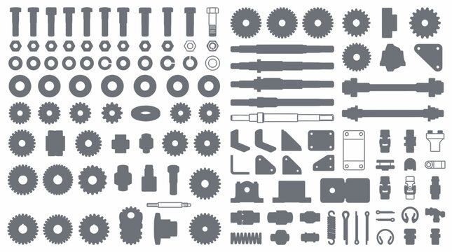 Collection of various mechanical tools and parts.