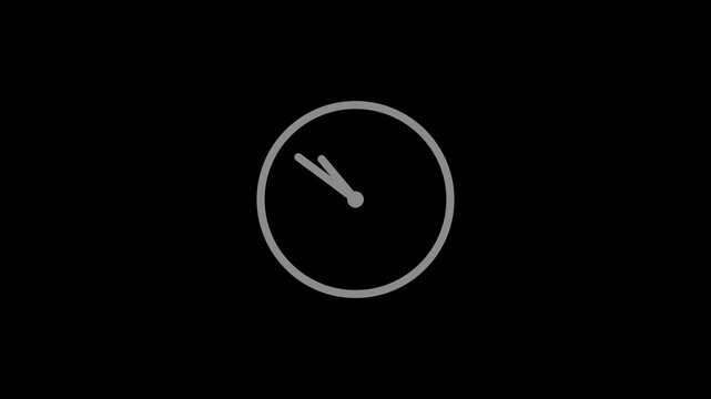 reverse clock animation.showing the passage of time in reverse.