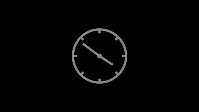 reverse clock animation.showing the passage of time in reverse.