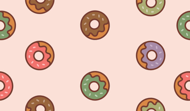 Donuts pattern background vector design