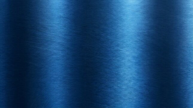 Close-up of blue anodized metal texture with reflective surface and smooth finish
