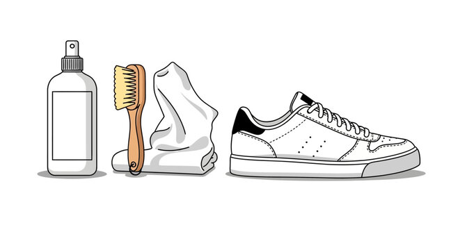 Shoe care essentials: cleaners and brushes for sneaker maintenance
