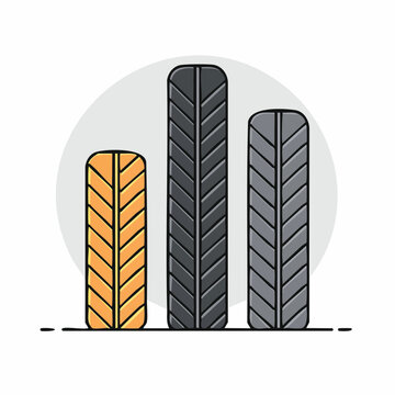 Tire Tread Bar Chart Illustration