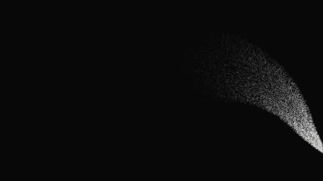 Glitter sparkle trail animation, magic fairy dust particles, glowing comet line effect, twinkling stars shimmer, white glitter flare motion, black background visual effect loop hd overlay