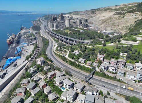 A view of Izmit Bay and Hereke from Hereke, Kocaeli, Turkey.
