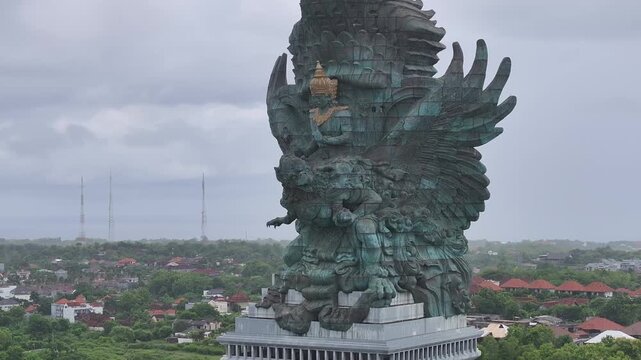 Garuda Wisnu Kencana Statue Under Cloudy Sky in Bali in Garuda Wisnu Kencana Cultural Park, Bali, Indonesia
