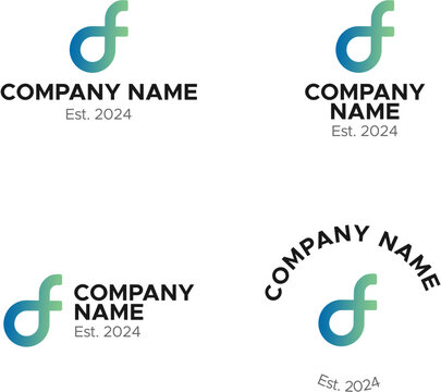 DF Monogram Logo Pack ? 4 Lay...