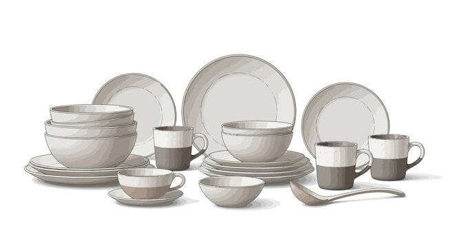 Elegant minimalist dinnerware set for modern kitchens and dining