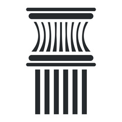 Fototapeta premium Antique column icon in vector format showing classic design and structure for architectural use and decoration