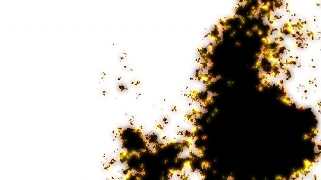 Burning paper transition fire flames ash reveal texture