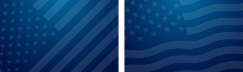 USA flag blue background, United States patriotic stars and stripes pattern design © dlyastokiv