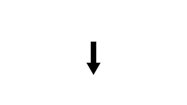 Simple black downward arrow icon