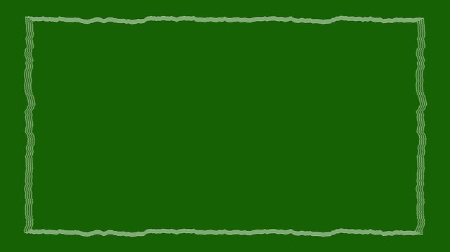 Square frame hand-drawn scribble animation. Pen marker doodle style. Sketched motion element. Loop. Green screen, chromakey