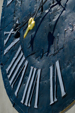 Old clock tower detail, Novi Sad, Vojvodina, Serbia,