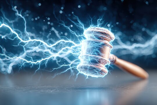 Electric gavel: justice charged