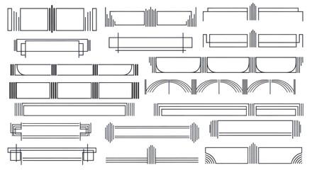 Architectural Elements Drawings Decorative Cornices and Moldings Collection. © Niat
