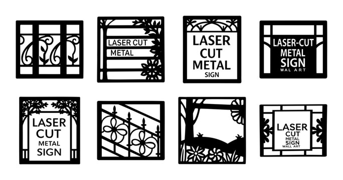 Nine flat icons of different office supplies - Minimalist black and white vector icons showing nine different office items like envelopes, stamps, and folders in a clean grid style.