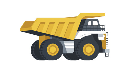 Yellow Mining Dump Truck Illustration. © Duren
