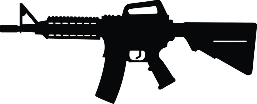 Silhouette design of m4 rifle carbine standard issue