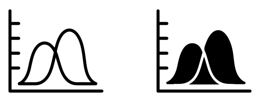 normal distribution statistics vector icon