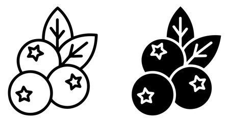 blueberry berry icon vector illustration © vectomix