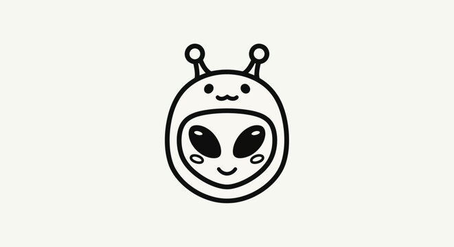 Cartoon alien character illustration