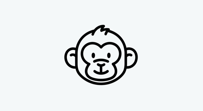 Cartoon monkey head icon