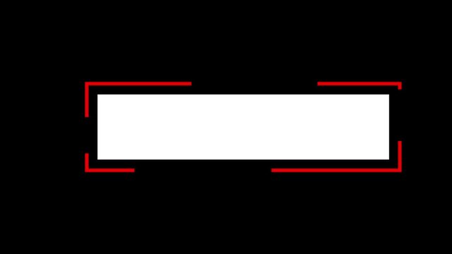 Lower third white title. A simple graphic animation of the movement bottom text shape consisting of a red line and a white text box.