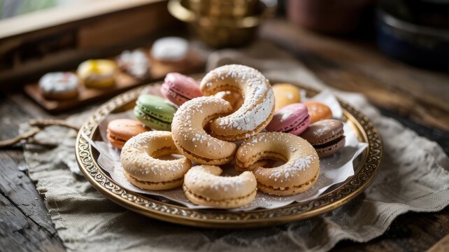 A traditional Indonesian crescent-shaped holiday cookie called Kue Putri Salju.