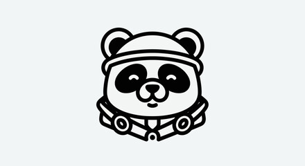 Cartoon panda character design illustration © Ever