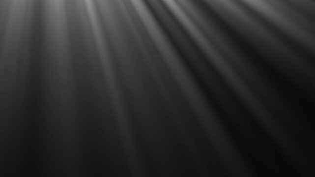 Cinematic Light Rays from Top Left Corner on Black Background