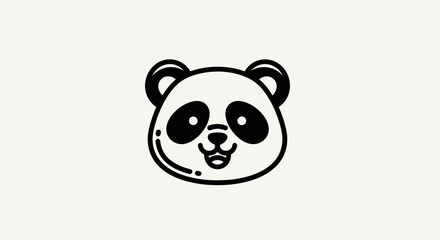 Cartoon panda head illustration © Ever