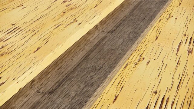 Close Up Pan of Distressed Wooden Surface Texture