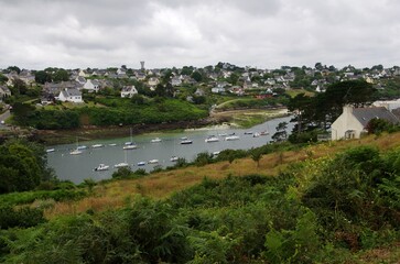 Obraz premium Aber Benoit in Brittany in France, Europe