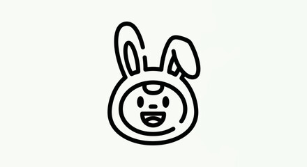 Obraz premium Bunny head icon illustration