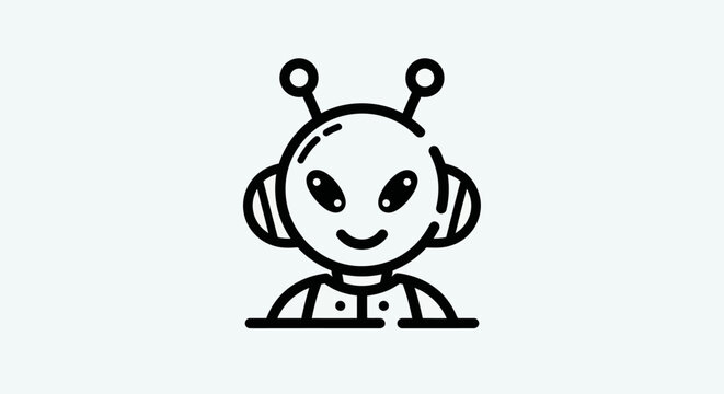 Cartoon alien character illustration