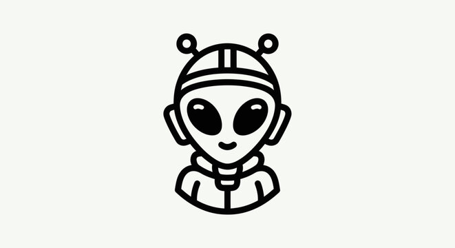 Cartoon alien character illustration