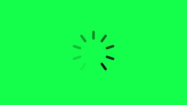 Abstract data processing wheel or system update symbol in flat design