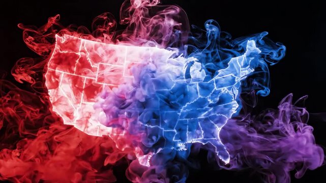 4th of July celebrations ignite the USA with vibrant red, white, and blue smoke, symbolizing national pride and patriotic spirit on Independence Day