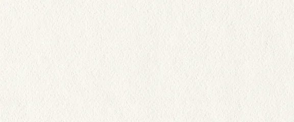 Fotobehang Aquarel Off white paper texture background. Rough surface of blank sheet for artistic creative project. Empty document with grain pattern. Minimal design element for banner, greeting card, mockup  © Irina Sokol