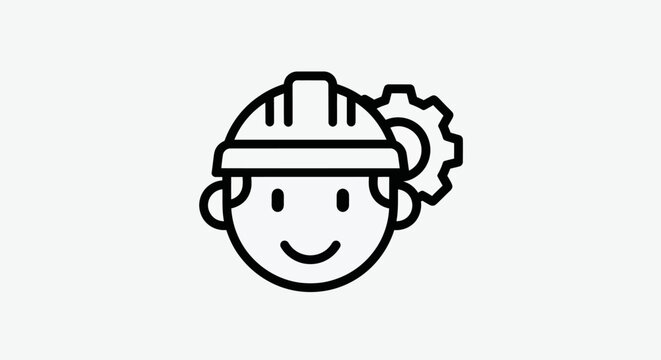 Engineer icon illustration
