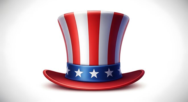 Patriotic uncle sam top hat for president's day celebrations and american holidays