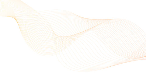 Fototapeta premium Abstract flowing golden lines creating a wavy design against a white backdrop, the lines intertwine and undulate, modern design concept with a minimalistic style.
