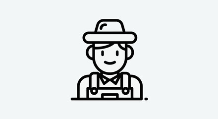 Obraz premium Farmer icon agricultural professional
