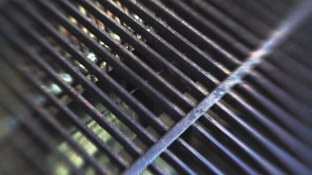 Cinematic View Of Metal grates