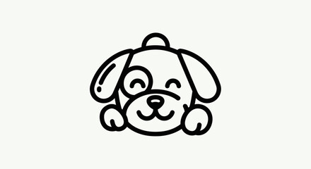 Obraz premium Dog cartoon illustration on white background