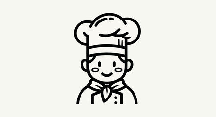 Chef illustration for culinary concepts © Stock