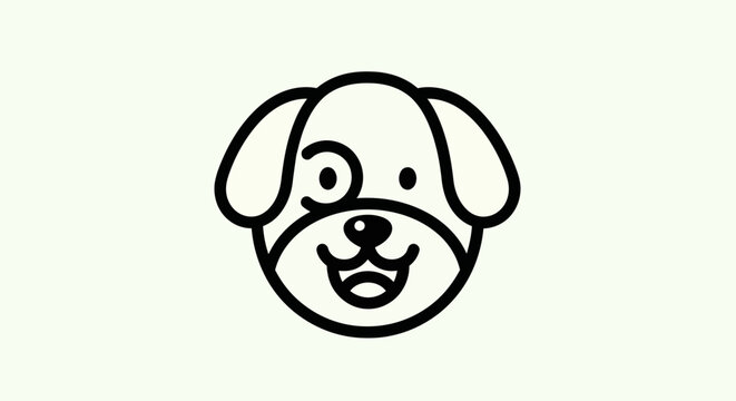 Dog face graphic illustration