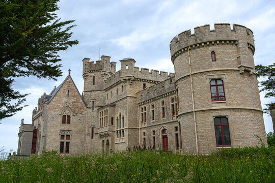 Chateau d Abbadie, Neogothic Castle on the Cliffs of Hendaye, French Basque Country